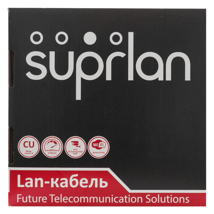 Витая пара Premium UTP 5e 4x2x0.51 Cu LSZH        нг(А)-HF In. 305м SUPRLAN 01-0307-1