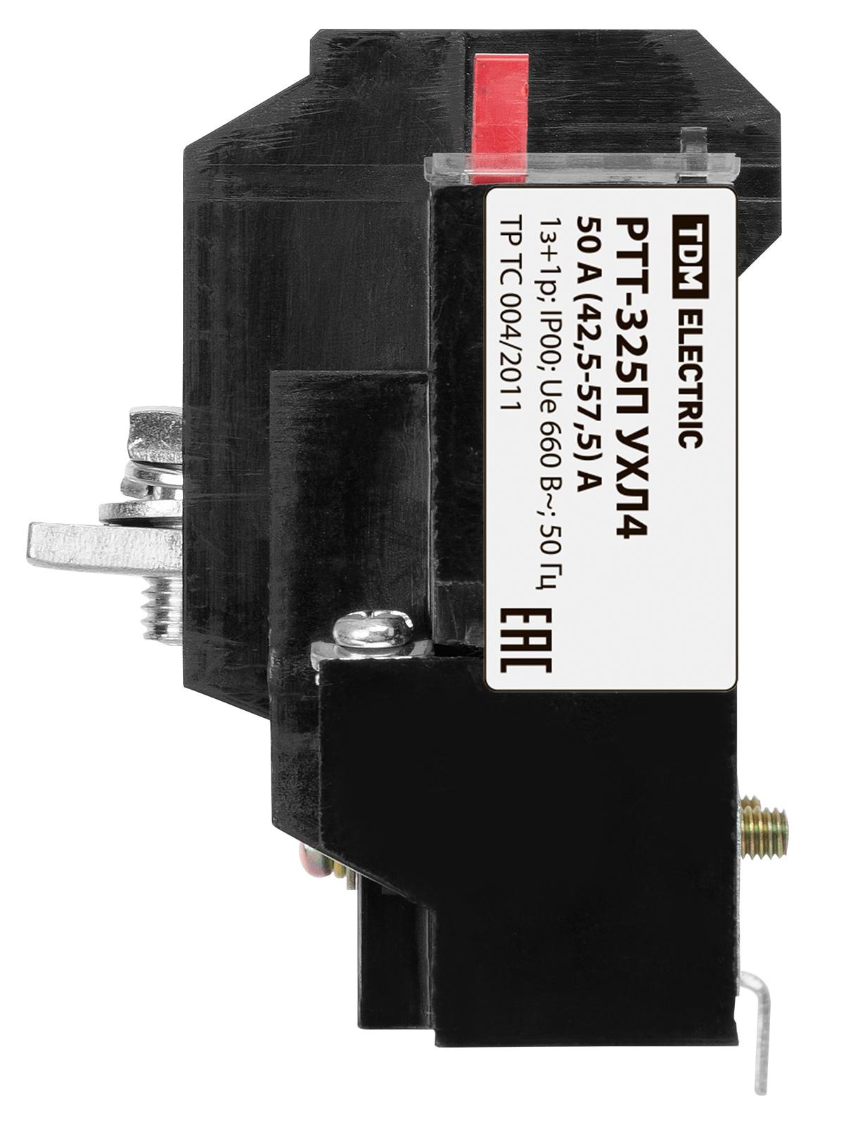Реле электротепловое токовое РТТ-325 П УХЛ4  50А (42,5 - 57,5)А TDM TDM ELECTRIC SQ0741-0001