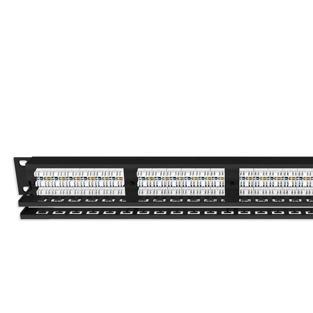 Патч-панель коммутационная высокой плотности 19' (1U). 48 портов RJ-45. категория 5e. Dual IDC. неэкранированная SYSMATRIX 5PP4802U102
