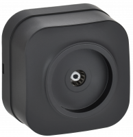 GLORY Розетка для открытой установки TV РТВ20-ХЧм черный матовый IEK EAH10-K02M