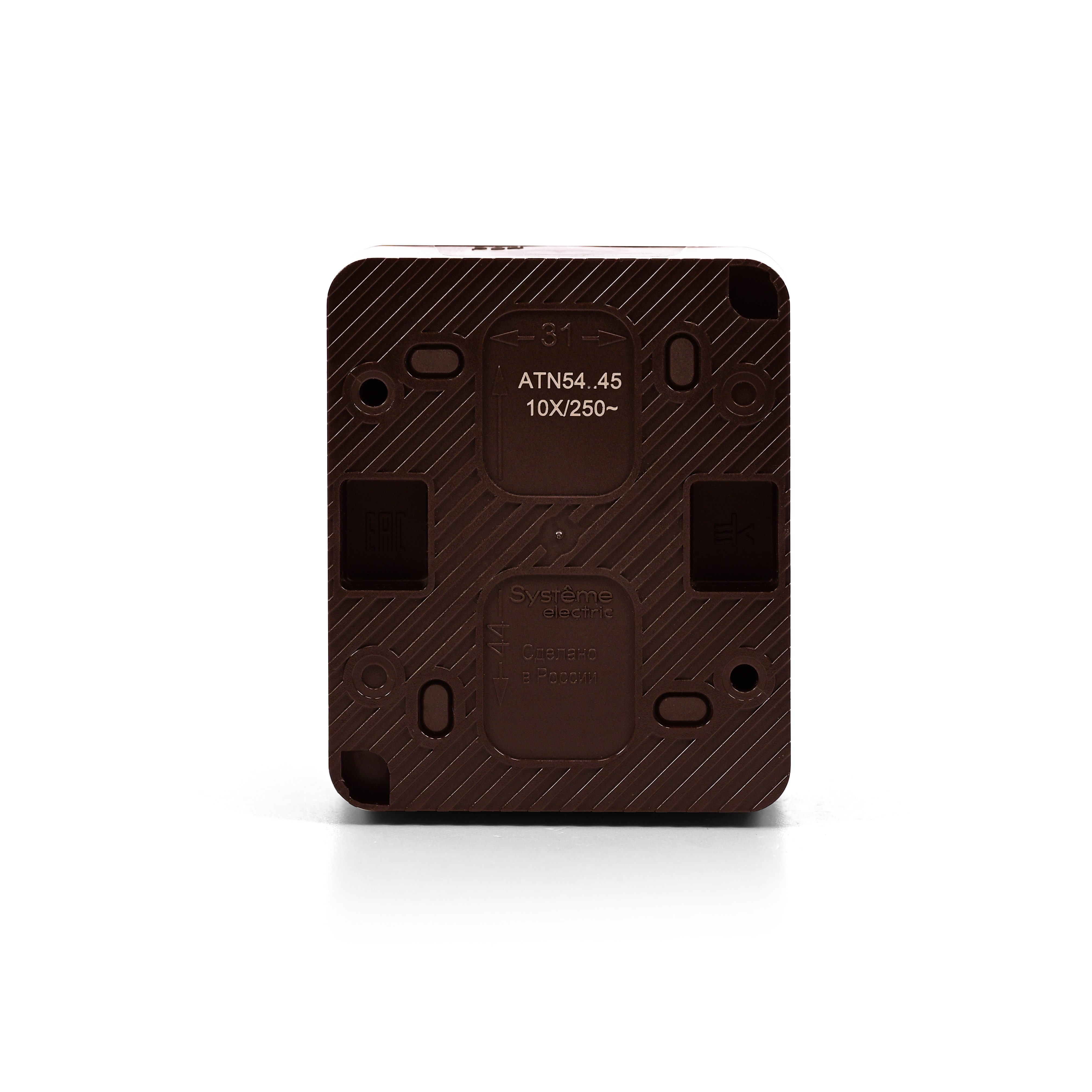 AtlasDesign PROFI IP54 О/У РОЗЕТКА с заземлением со шторками 16А 250В, КОРИЧНЕВЫЙ Systeme Electric ATN546045