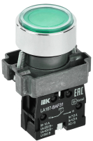 Кнопка LA167-BAF31 d=22мм 1з зеленая IEK BBT20-BAF31-1-22-67-K06