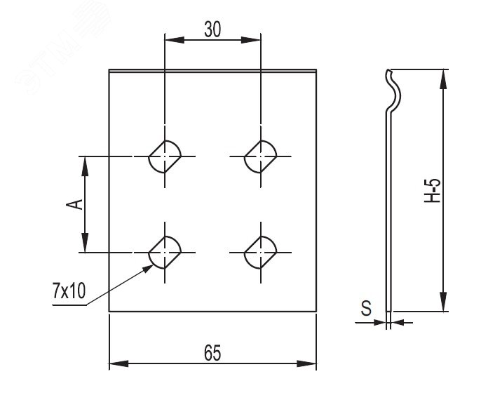 Пластина соединительная GTO H100 DKC 37305R
