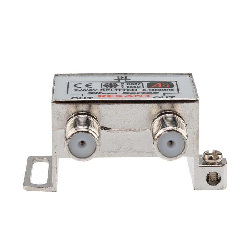 Делитель ТВ х 2 + 3шт. F BOX 5-1000 МГц Silver, REXANT 05-6101 etm05-6101
