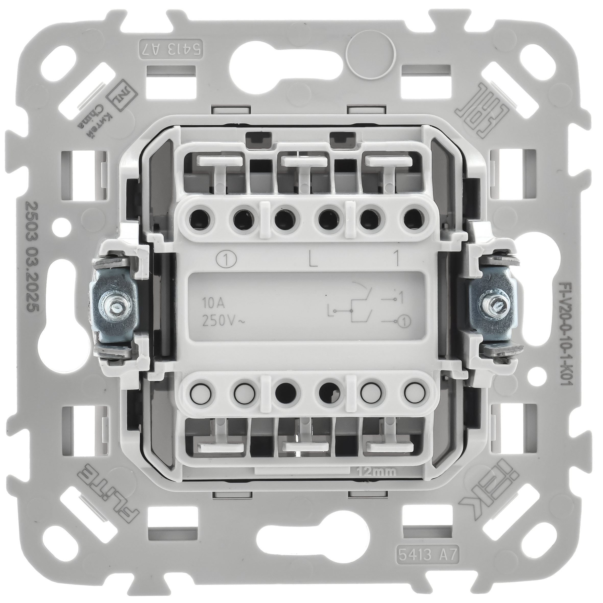FLITE Выключатель 2-клавишный 10А ВС12-1-0-ФлБ белый IEK FI-V20-0-10-1-K01