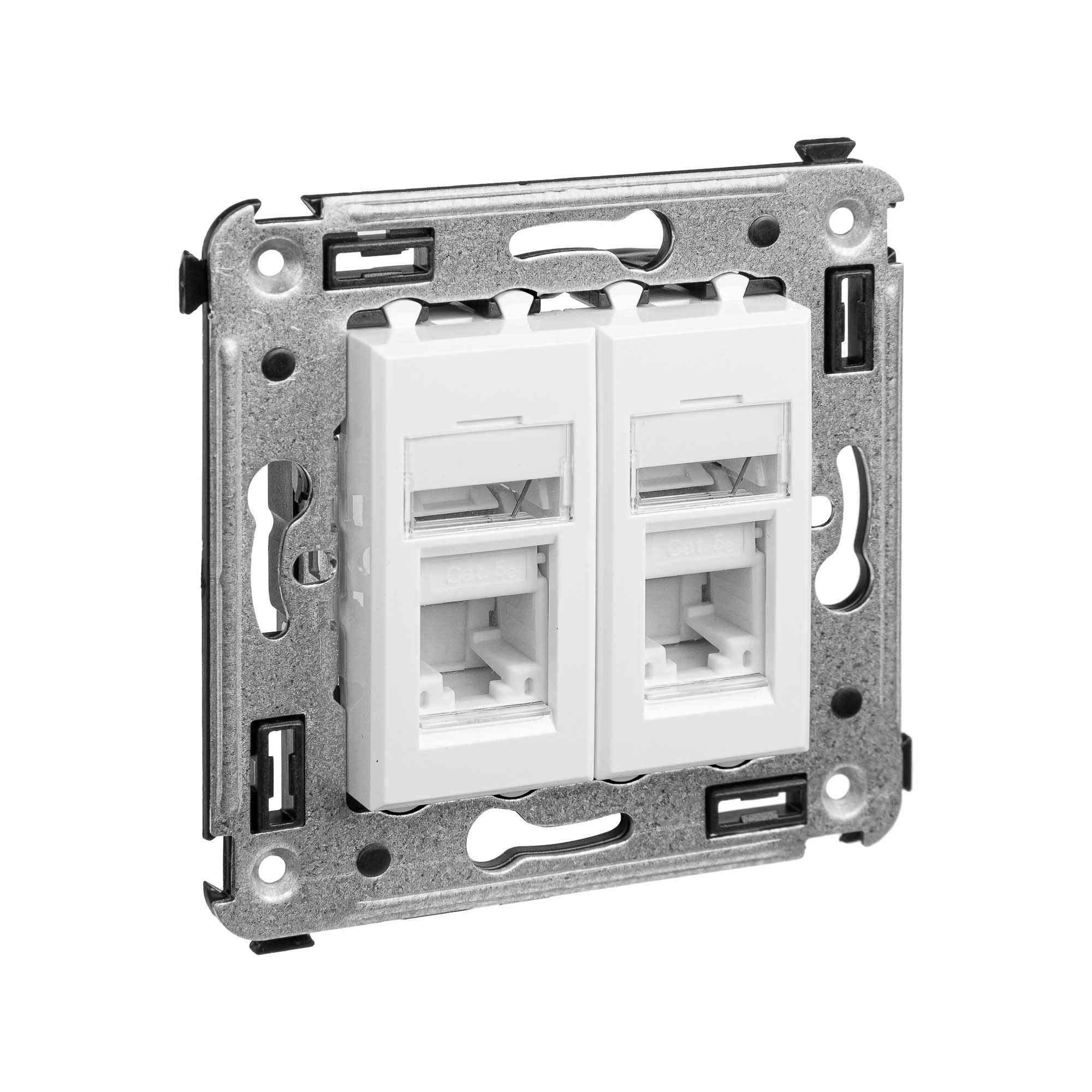 Avanti Розетка RJ-45 в стену, 5e двойная, Белое   облако DKC 4400464