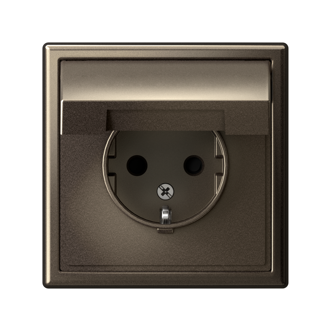 ARTGALLERY розетка с заземл. со шторк. с крышкой, 16А, IP20, механизм, мокко Systeme Electric GAL000646