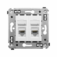 Avanti Розетка RJ-45 в стену, 5e двойная, Белое   облако DKC 4400464