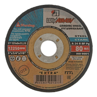 Диск шлифовальный по металлу, 125 х 6 х 22.2 мм, для УШМ ЗУБР 3650-125-06