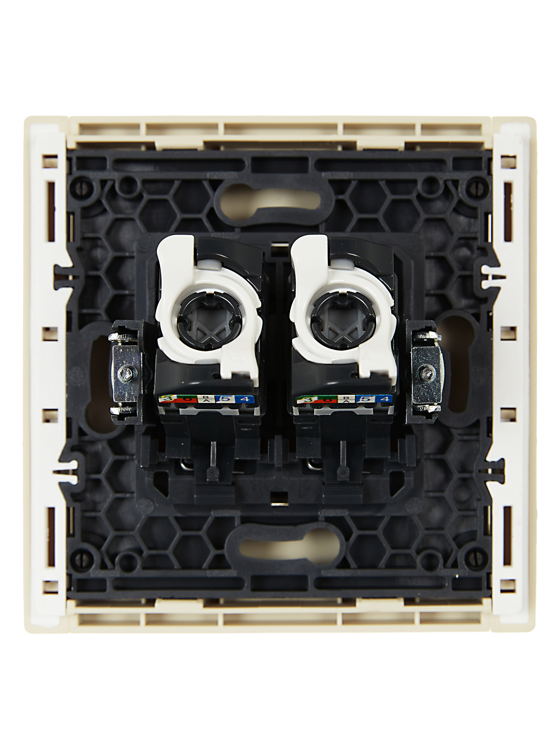 FORTE&PIANO Розетка компьютерная двойная RJ45 кат.5E FP433 ваниль IEK FP-K20-1-K10