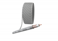 Кабель коаксиальный RG-6U 75 Ом Cu,  оплётка Cu 64% нг(АHF серый 100м R-64-HF100 ЭРА Б0044606