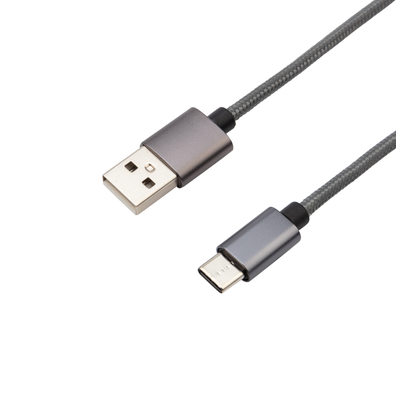 Кабель USB-Type-C, 3A, nylon, grafit, 1m, 18-1896, REXANT