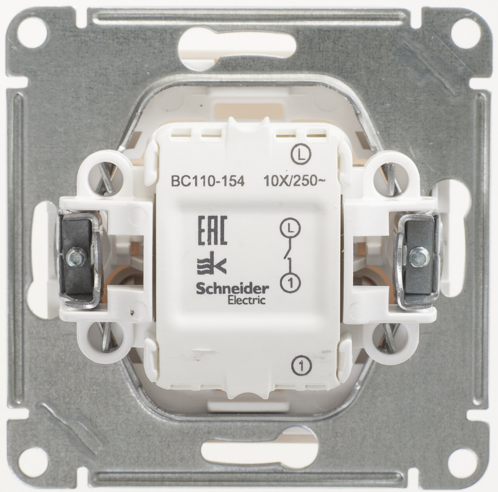 W59 Выключатель одноклавишный, 10АХ, механизм, слоновая кость Systeme Electric VS110-154-2-86