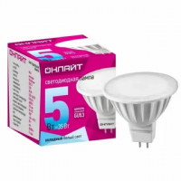 Лампа светодиодная LED 5вт 230в GU5.3 белый ОНЛАЙТ 71638 19215