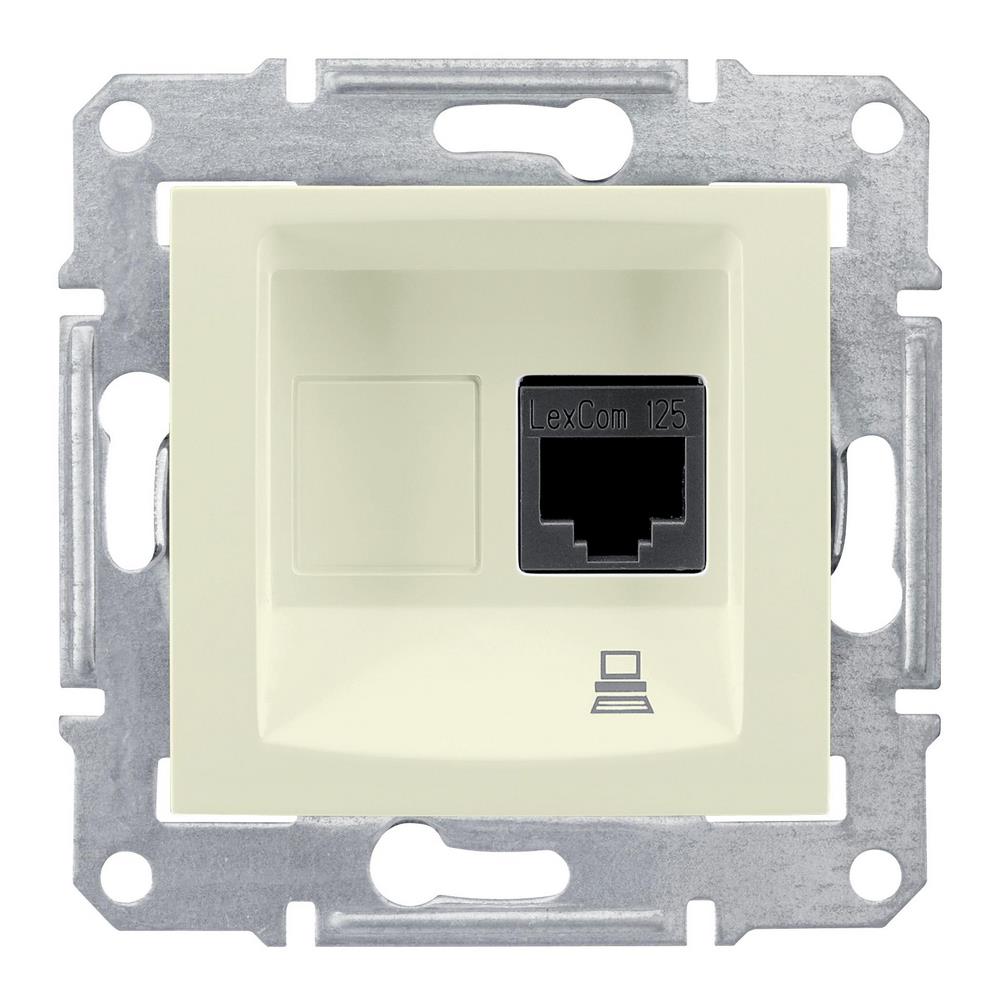 Sedna Розетка компьютерная RJ45 категория 5е в рамку бежевая Schneider Electric SDN4300147