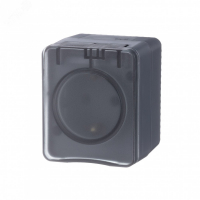 AtlasDesign Profi54 розетка с заземлением со шторками IP54 16А 250B, АНТРАЦИТ, Россия Systeme Electric ATN544045