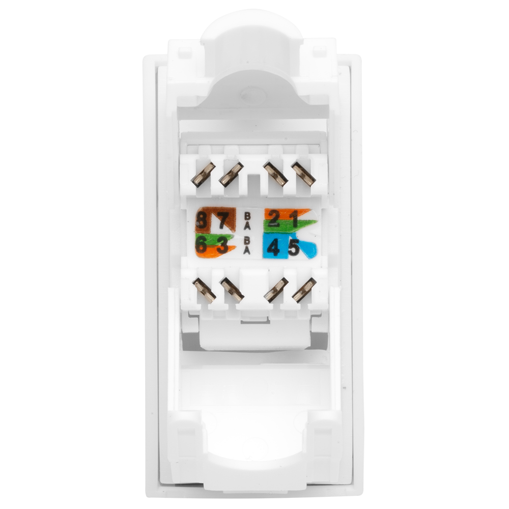 Модуль розетки 45х22,5 8P8C (RJ-45) cat.5e SUPRLAN 10-0360