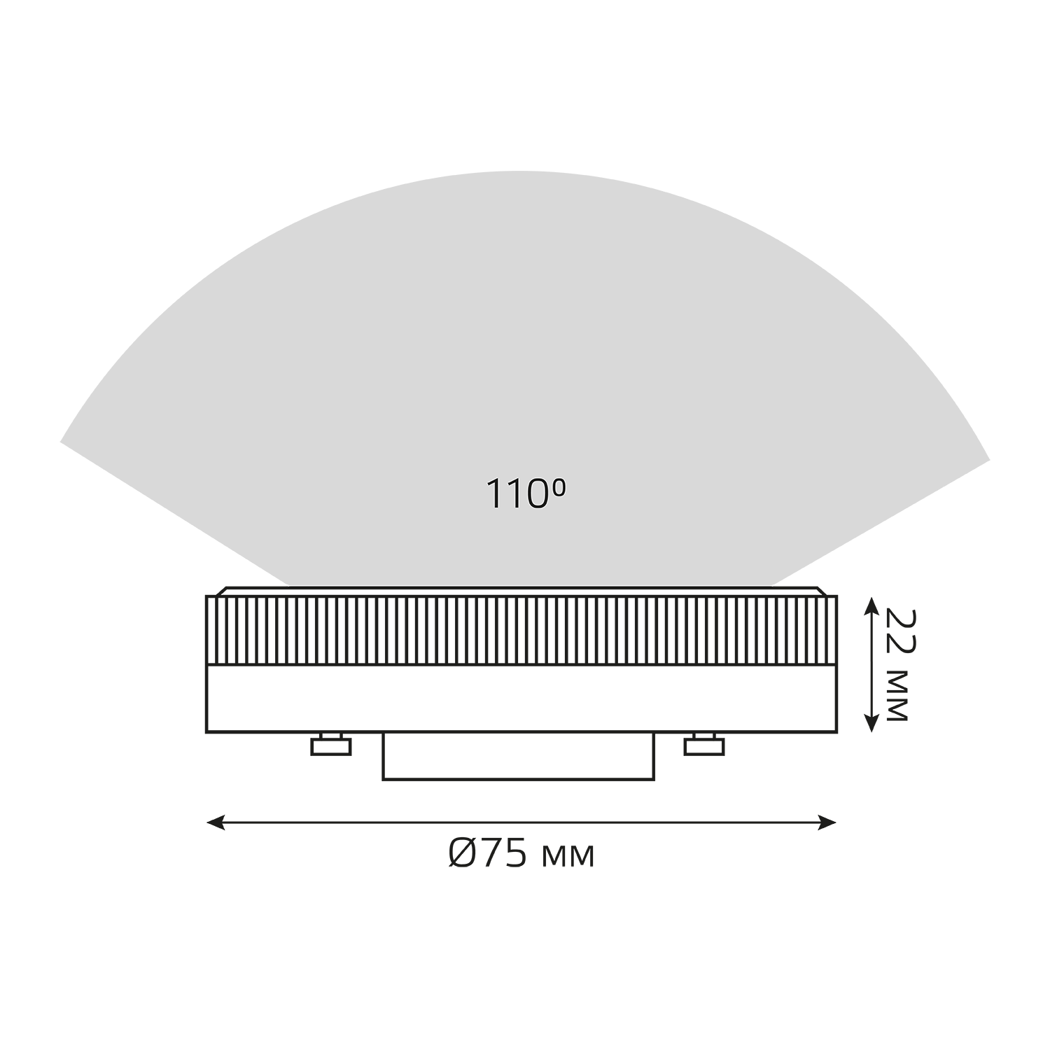 Лампа светодиодная LED 15 Вт 1080 лм 4100К AC180-240В GX53 таблетка нейтральный  Elementary Gauss GAUSS 83825