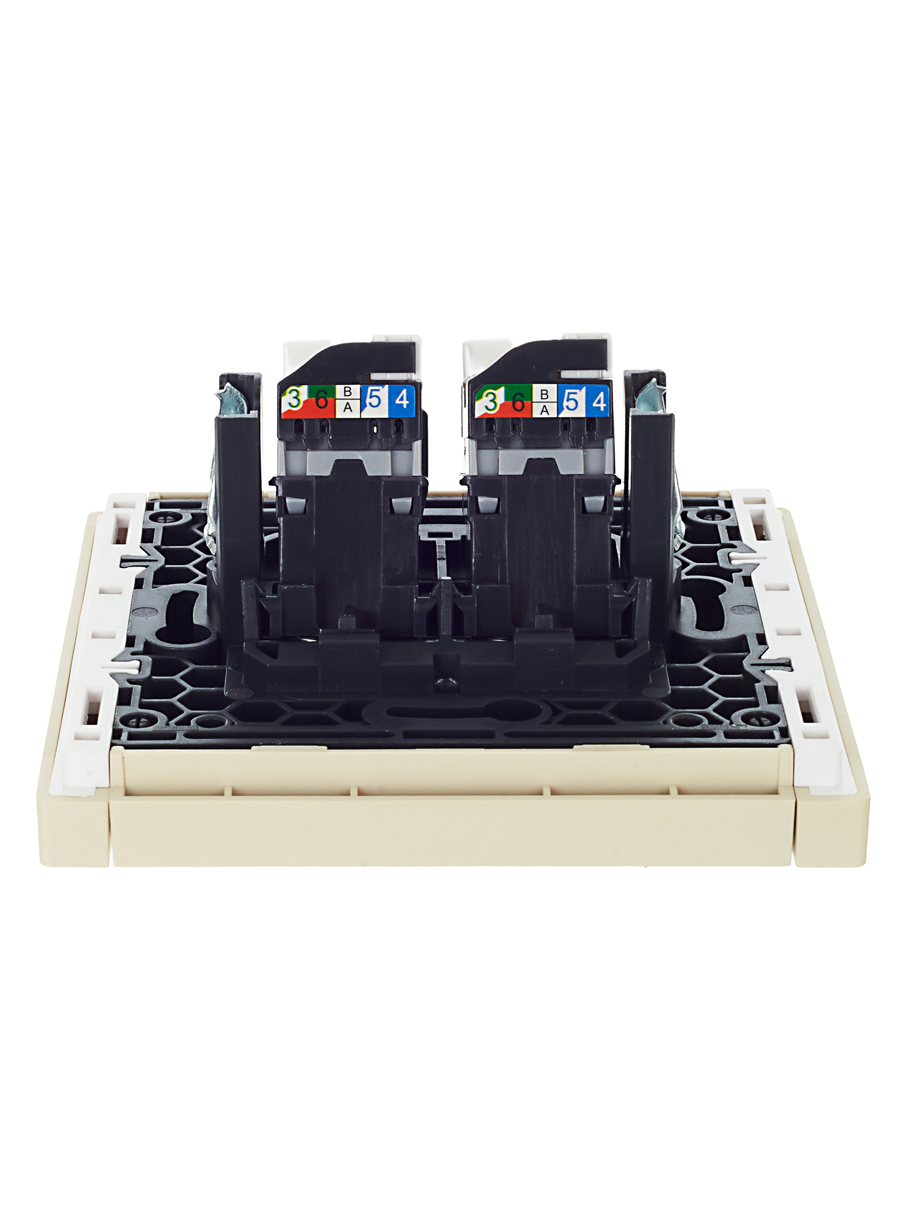 FORTE&PIANO Розетка компьютерная двойная RJ45 кат.5E FP433 ваниль IEK FP-K20-1-K10