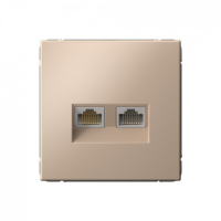 ARTGALLERY РОЗЕТКА двойная компьютерная RJ45+RJ45, кат. 5е, механизм, ПЕСОЧНЫЙ Systeme Electric GAL001285