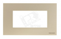 Zenit Рамка 4 поста шампань итальянский стандарт ABB N2474 CV 2CLA247400N1901