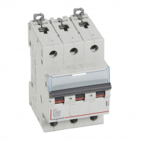 Выключатель автоматический трехполюсный 50А D DX3 6кA/10кA Legrand/Daccord 408094