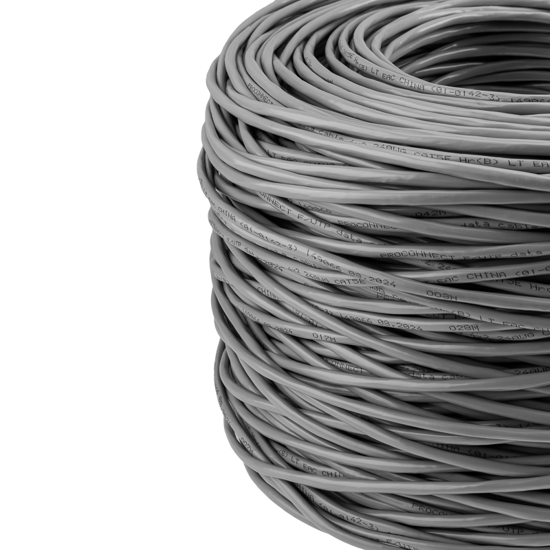 Витая пара PROconnect F/UTP 4PR 24AWG CCA CAT5e бухта 305м REXANT 01-0142-3