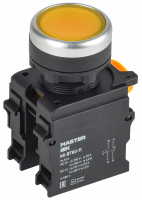 Кнопка d=22мм 1NO+1NC жёлтая MASTER IEK MI-BT60-11-3-22-K05