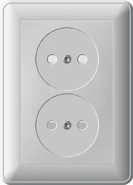 W59 Розетка двойная скрытая без заземления 16А белая Systeme Electric RS16-254-18