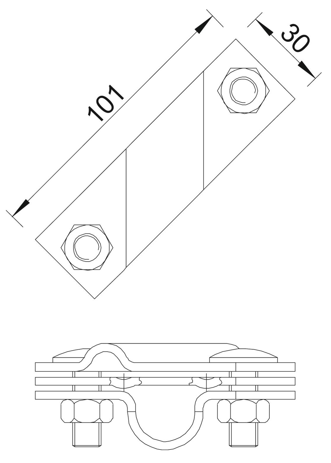 Соединитель стержня заземления и проволоки горячий цинк OBO Bettermann 2760 20 FT 5001641