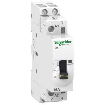 Контактор модульный iCT 16A 2НО 220В АС с ручным управлением Schneider Electric A9C23512