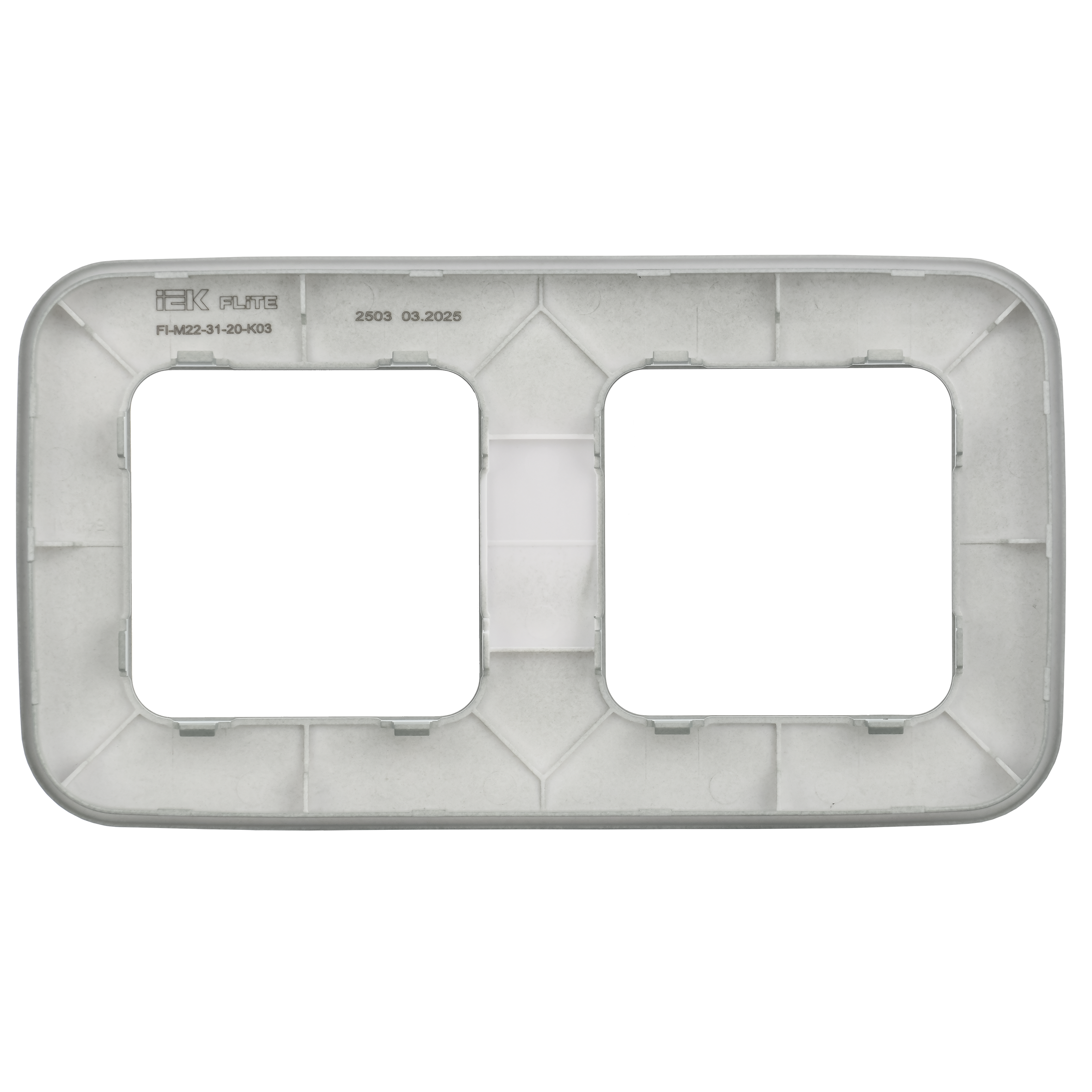 FLITE ARTISTIC Рамка 2-местная РУ-2-А-ФлС серый IEK FI-M22-31-20-K03
