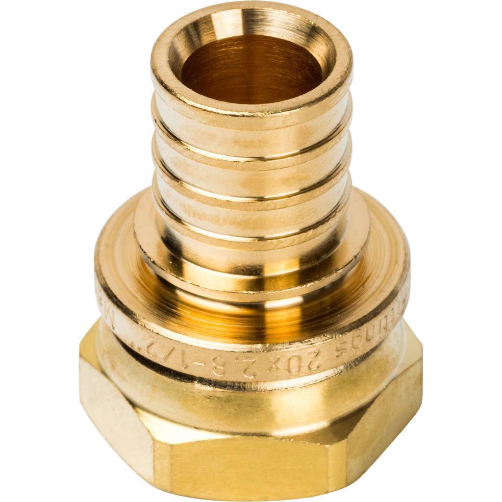 Переходник 20х1/2'ВР с накидной гайкой, аксиальный, латунь STOUT SFA-0019-002012 RG008P0UDANJ10
