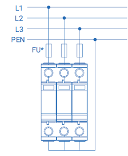 Устройство защиты от импульсных перенапряжений РИФ-Э-I+II 275/12,5 с (3+0)  СТРИМЕР 113102