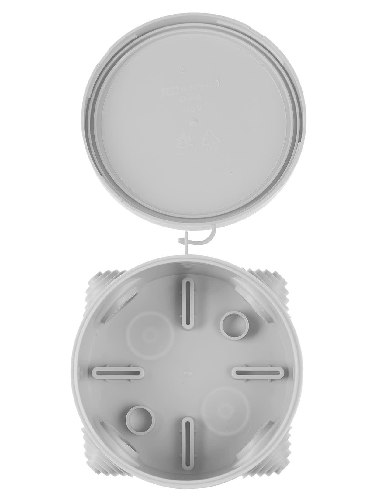 Распаячная коробка ОП D85х40мм, крышка, IP54, 4 входа TDM ELECTRIC SQ1401-0102
