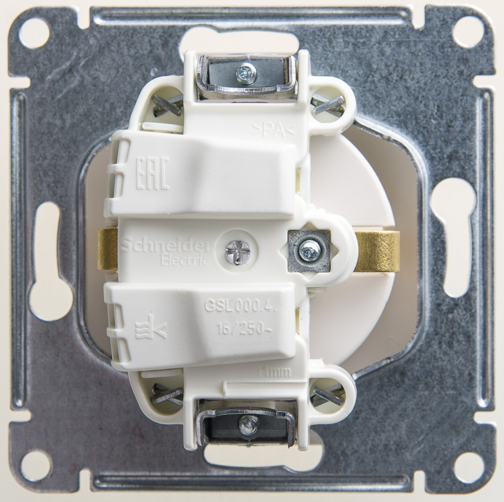 GLOSSA Розетка с заземлением перламутр в рамку Systeme Electric GSL000643