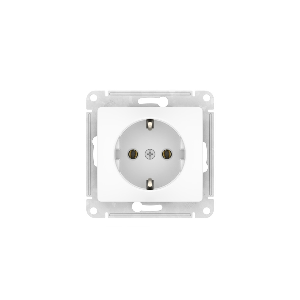 GLOSSA РОЗЕТКА с заземлением, 16А, быстрозажимные клеммы, БЕЛЫЙ Systeme Electric GSL000143S