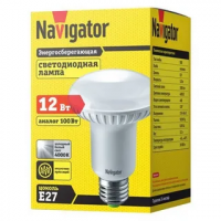 Лампа светодиодная LED зеркальная 12вт E27 R80 белый Navigator Group 94336 NLL-R 18786