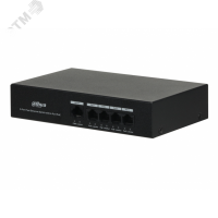 Коммутатор неуправляемый 4x100Мбит/с (RJ45 с PoE+,PoE++), 2x1Гбит/с (RJ45) 60Вт Dahua DH-CS4006-4ET-60 149860