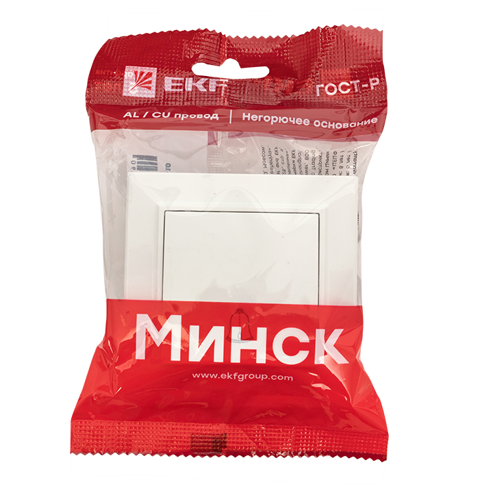 Кнопка звонка СП Минск 10А белый EKF ERV10-026-10