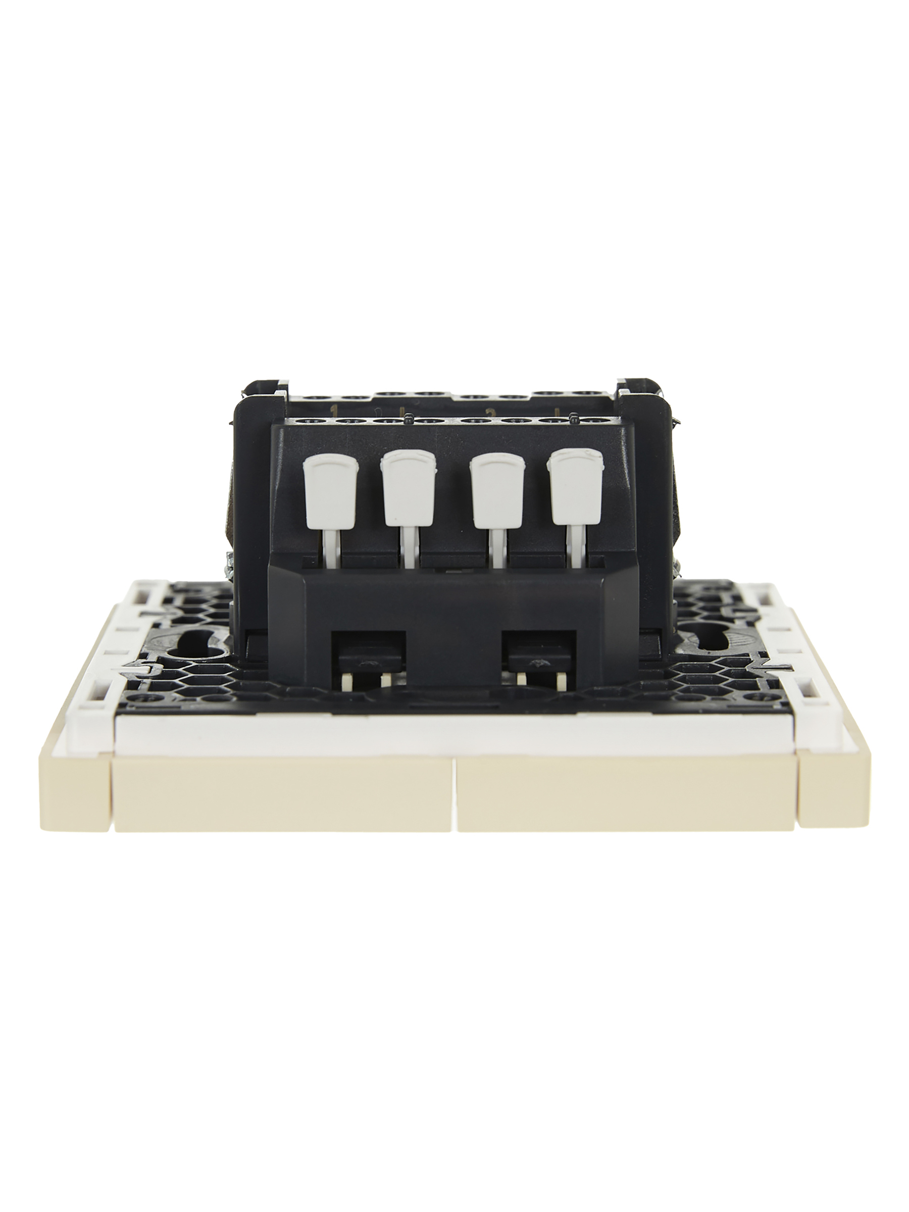 FORTE&PIANO Выключатель 2-клавишный проходной 10А FP407 ваниль IEK FP-V22-0-10-1-K10