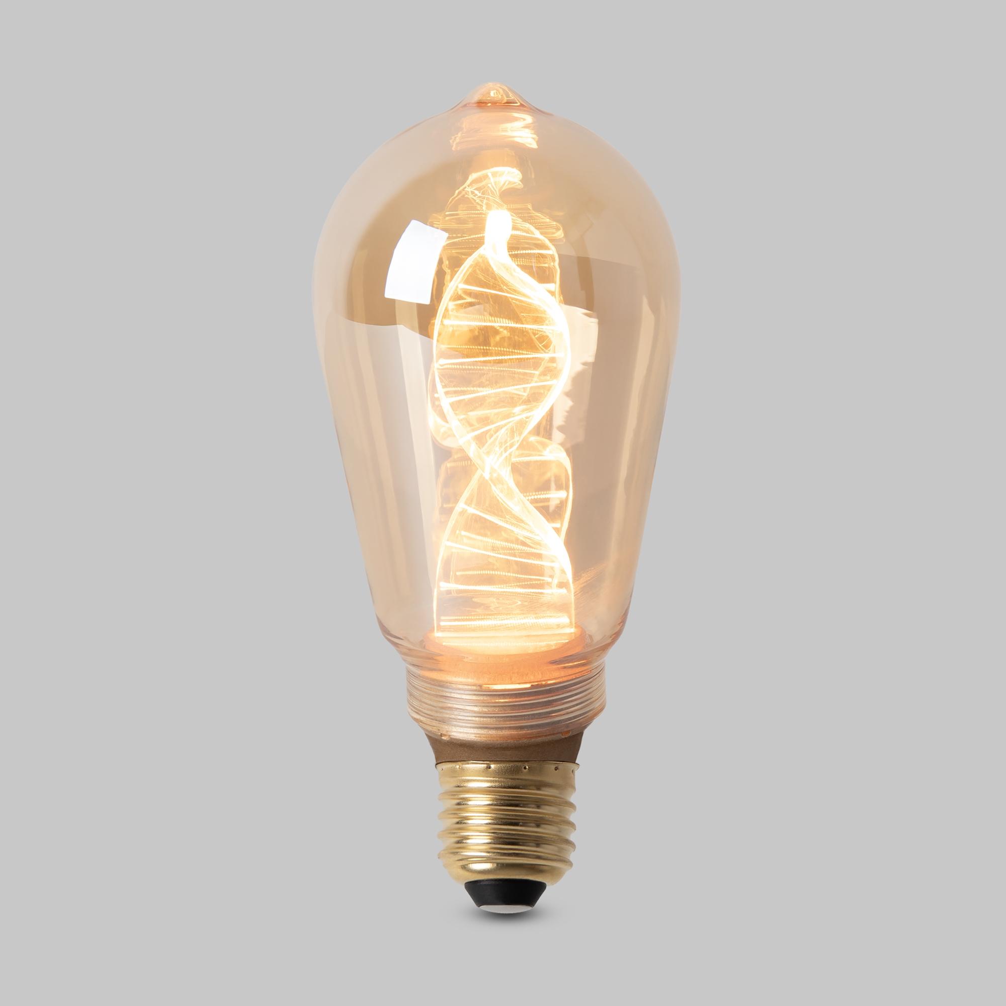 Лампочка филаментная цоколь E27 4W 1800К тип ST64 DNA Voltega 8593 VG10-ST64warm3.5W-F-A-DNA
