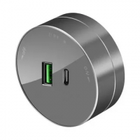 MultiTrack Розетка 2хUSB (тип А+С) 18Вт, 5В/3А Графит Systeme Electric MTK13003G