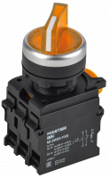 Переключатель с подсв. 2 полож. 1NO+1NC жёлтый MASTER IEK MI-SW60-11XD-3-14-2-K05