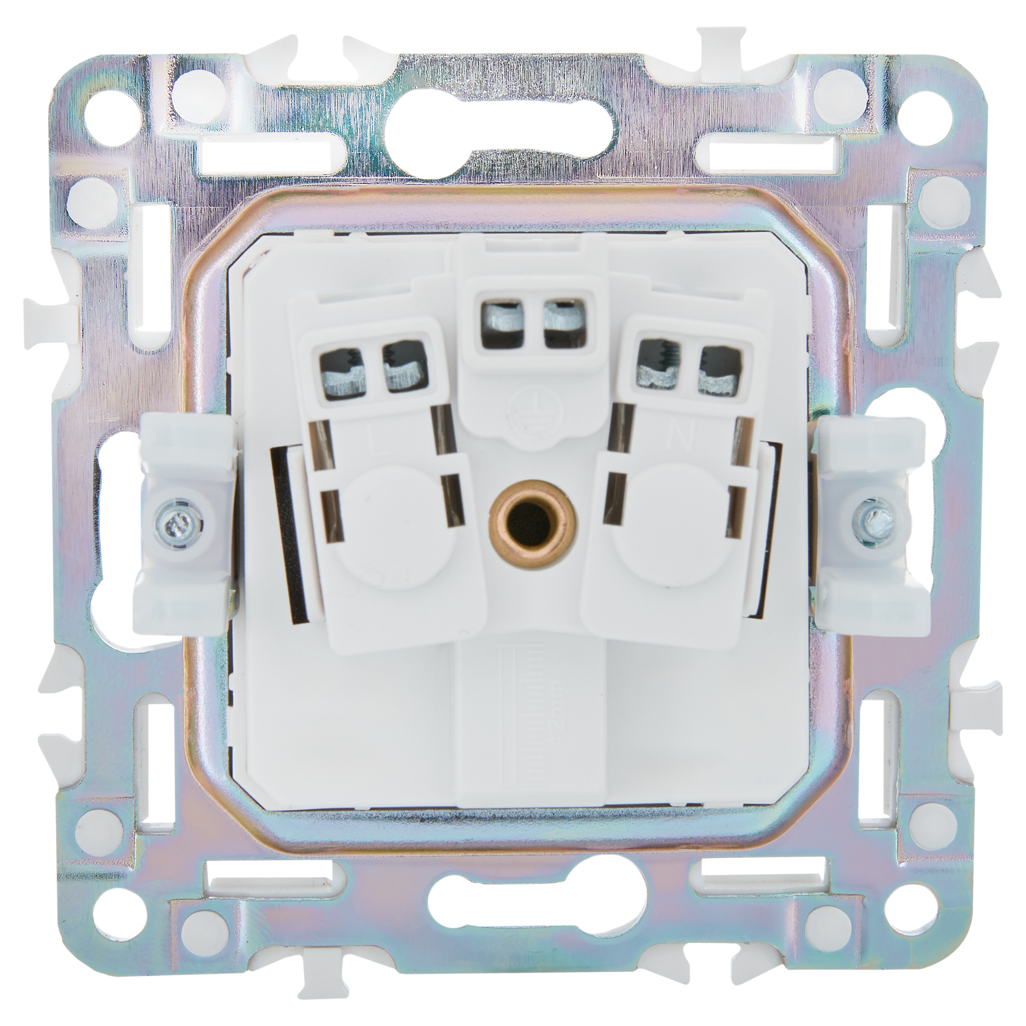 SKANDY Розетка с заземлением без защитных шторок 16А SK-R05G графит IEK SK-R11-16-K53