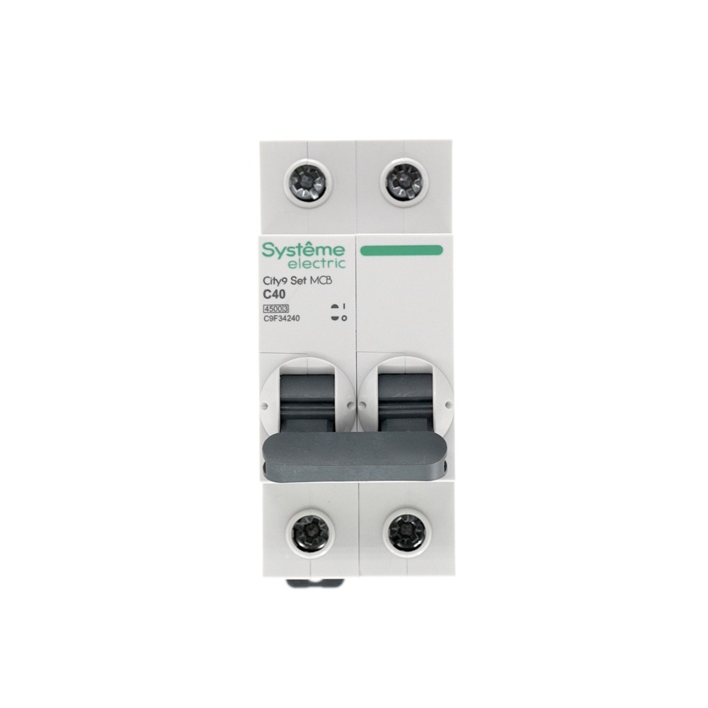 Выключатель автоматический двухполюсный 40А С 4.5kA 230В City9 Set Systeme Electric C9F34240