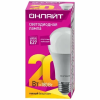 Лампа светодиодная LED 20вт Е27 теплый ОНЛАЙТ 61157 20369