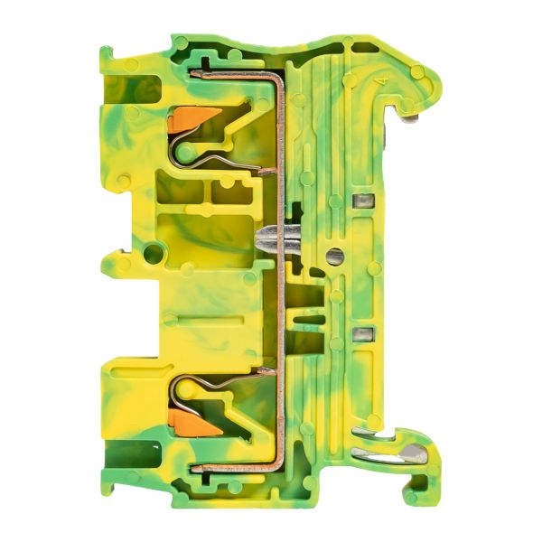 Клеммная колодка пружинная 2.5 Push-in земля EKF PIT-2,5-pe