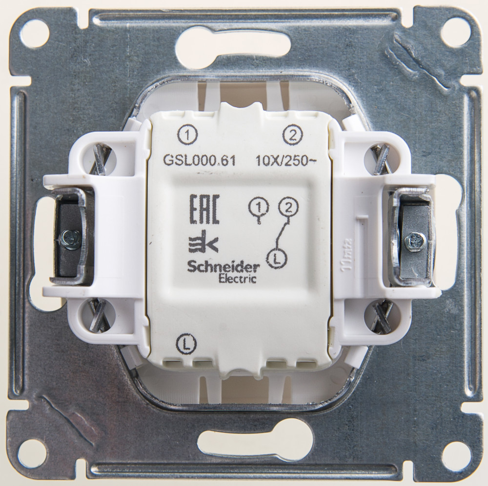 GLOSSA Переключатель одноклавишный схема 6 перламутр в рамку Systeme Electric GSL000661