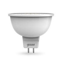 Лампа светодиодная LED 5 Вт 530 лм 4100К софит MR16 нейтральный GU5.3 AC 220В диммируемая Black GAUSS 101505205-D
